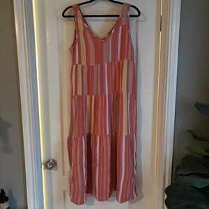 Marine Layer M Striped Sleeveless Dress - Multicolor